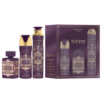 Badee Al Oud Amethyst 3 Piece Gift Set Lattafa